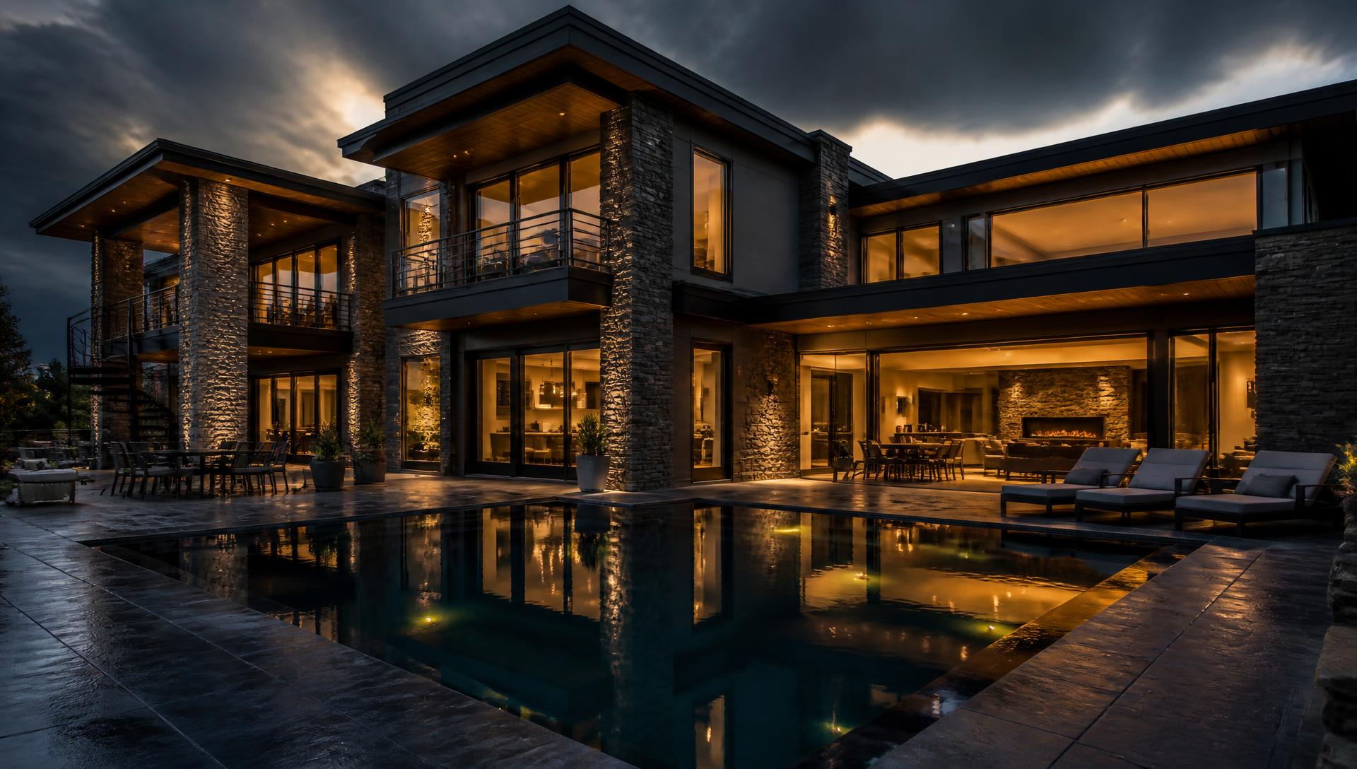 A DGS managed residence at dusk